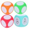 Abaodam 4pcs Giant Foam Dice, 6cm Dry Erase Dice, Jumbo Blank Writable for Home Classroom Teaching, Big DIY Education Playing Game Teaching Prop