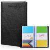 Abaodam Black Business Card Organizer Book 240 Slots Pu Leather