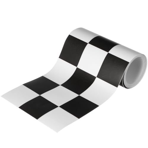 Abaodam Checkered Wall Decals Border Strip for Bulletin Boards and Furniture, PVC Material with Resilient Durability and Convenient Detachment, for Home Decor in Bathroom, Kitchen,