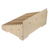 Abaodam Desktop Phone Storage Box with 48 Grids, Wooden Khaki Organizer