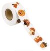Abilat 800Pcs Fall Thanksgiving Sticker Roll Animals Self-Adhesive Decor