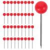 ABOOFAN 1000pcs Red Stainless Steel Push Pins for Maps and Bulletin Boards with Comfortable Thumb Pressure Round Heads, for Home, Office, Arts and Crafts, and DIY Projects