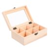ABOOFAN Jewelry Box 6 Grid Wooden Desktop Storage Box for Home