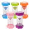ABOOFAN Sand Timer Hourglass Countdown Timer Clock 5pcs Colorful Silent Time Management Tool with 1, 3, 5, 10, 30 Minutes Plastic and Glass Sand for Kitchen and Baking for Home, Classroom