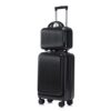ABS Spinner Wheel Luggage Set, 2 Piece 20 Inch Suitcase and 14 Inch Cosmetic Case, Front Opening Design with Combination Lock, Adjustable Retractable Handle Waterproof Travel Luggage for Weekend Trave
