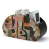 Abstract Style Painting TV Remote Control Holder with 5 Compartments