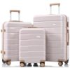 ABS Travel Luggage Set with 3 Sizes and 360° Spinner Wheels