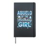 Abuelo Of The Birthday Girl Snowflakes Winter Family Hardcover Journal, Black