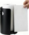 Acacia Wood Paper Towel Holder for Countertop Black