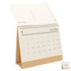 Academic Desk Calendar White Paper Standing Flip Planner