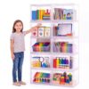 Acellegic 10-shelf Classroom Storage Organizer, Clear Drawer Bins