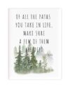 ACKUEAOK Motivational Wall-Art Poster All The Paths You Take Make Sure They Are Fun Canvas Quote for Dorm Room Office Decor(Unframed,08x12inch(20x30cm))