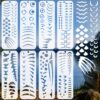 ACRNIGHEET 8 Pcs Reusable PET Stencils Set for Painting (Fish Pattern)