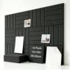 Acrridi 48x36 Large Felt Bulletin Board with Self-Adhesive Black