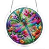 Acrylic Jigsaw Puzzle Colorful Dragonfly- 83 Piece Window Hanging Art 7.4in