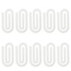 Acrylic Jumbo Paper Clips 10 Pcs, 4x2 Large Blank Paperclips for DIY Craft