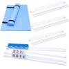 Acrylic Mahjong Racks with Pushers 17.5in Set of 4 Scalloped Mahjong Racks