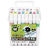 Acrylic Markers Set, 48 Colors, Washable Ink, Medium Tip