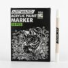 Acrylic Paint Markers 10 Pack，Dual Tip White Paint Markers Brush & Fine Tip