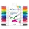 Acrylic Paint Markers Dual Tip with Brush and Fine Point, 12 Count