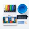 Acrylic Paint Set 13Pcs, 6 Colors 30ml with Brushes & Bag