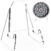 Acrylic Plate Stands for Display, 2 Pack 4.7 Inch Wide Easel Stand, Clear