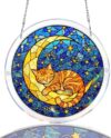 Acrylic Puzzles Suncatcher Cat Nap 7.4 Inch Sun Catcher Jigsaw