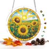 Acrylic Puzzle Suncatcher 83 Pieces Stained Style Sun Catchers Puzzles DIY SunCatchers Puzzles for Window Wall Hanging 7.4 in #35 7.4IN