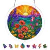 Acrylic Puzzle Suncatcher, Wildflowers Window Decor DIY Puzzle Kit