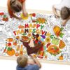 Actilize Thanksgiving Coloring Poster/Table Cover - 71 x 31.5 Inches