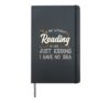 A Day Without Reading Lover Book Literature Bookworm Hobby Hardcover Journal, Black