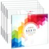 ADColor acrylic sign holder 8.5 x 11 wall mount - Horizontal 3 Pack, Clear Plastic Display Flyer Menu Document Paper Holder, Lucite Wall Signs Photo Display Frame with Adhesive for Office, Store, Restaurant