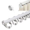 Adjustable 1.6ft to 19.7ft Ceiling Track Kit with Heavy-Duty Hooks - S Wave Ripple Curtain Rails for Wall-Mounted Room Divider in Living Room, Bedroom & Shower (4m/13.1ft)