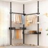 Adjustable Black Corner Wardrobe nizer Closet System Modular Clothing Sto for Bedroom Height & Width Customizable & Space-Saving Solut