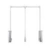 Adjustable Closet Rod Organizer, Pull Down Wardrobe Lift Rail with Pneumatic Buffer, Silver Finish, 510-1210mm, Ideal for Hanging Clothes, Supports Up to 15KG