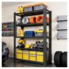 Adjustable Heavy Duty Shelving Metal Mesh Storage Rack, Total 3000 LBS Weight Capacity Utility Organizer Shelf for Garage Pantry Kitchen (5-Tier - 48" W*18" D*78" H)