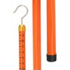 Adjustable Height High Voltage Measuring Stick for Electrical Work, Insulated Epoxy Resin Telescopic Pole Tower Ruler, 20 30 40 50 60 Ft, with Carrying Bag，Orange(1pack,12m/39.4ft)