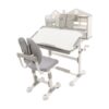 Adjustable Kids Desk & Chair Set Ergonomic Tilting Table with Storage Gray