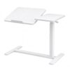Adjustable Laptop Desk with Pneumatic Lift and Tilting Work Surface (White)