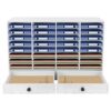 Adjustable Literature Organizer,32 Slots Desktop Mail Center Storage