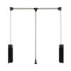 Adjustable Pull Down Closet Rod - Collapsible Aluminium Wardrobe Hanger Organizer, Retractable Cabinet Rail System for Bedroom Storage, Fits 890-1210mm Spaces,S3,890to1210mm