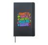 Admit It You'll Low Key Miss Me Bruh Teacher Student School Hardcover Journal, Black