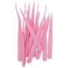 ADOCARN 20pcs Plastic Beads Tweezers with Rounded Edges and Straight Tip, Safe and Precise Tool for Arts and Crafts, for Beading Projects and Sensory Bin Activities