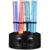 Adtzpc Rare Gases Neon Light, 4 Noble Gas Glass Tubes with Excitation Base Coil, 99.999% High Purity Ne/ar/ke/xe & Durable High-Borosilicate Glass, for Chemistry Education and Collection