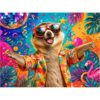 Adult Jigsaw Puzzle, 1000 Pieces, Dancing Tropical Raccoon