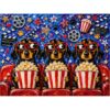 Adult Jigsaw Puzzle, 1000 Pieces, Movie Night Dachshunds
