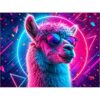 Adult Jigsaw Puzzle, 1000 Pieces, Neon Llama with Sunglasses