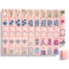 Adult Pink American-Style Mahjong Set, 160 Modern Acrylic Mahjong Tiles (Pink Base), 4-Layer Engraved Design, Fashionable Paris-Themed Ladies' Night Mahjong, for Women & Ladies' Night