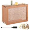 Adults Piggy Bank with Counter for Saving Towards $10,000 Goal, Wooden Money Box for Cash and Coins, Easy Assembly, Ideal Savings Box for Budgeting, Travel Funds, Wedding Funds, Home Use
