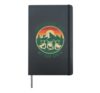 Adventures With My Fur Crew Dog Hiking Outdoor Design Hardcover Journal, Black